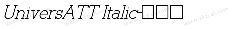 UniversATT Italic字体转换